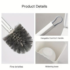Long Handle Toilet Brush Set with Base Easy Cleaning Tool