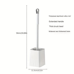 Long Handle Toilet Brush Set with Base Easy Cleaning Tool