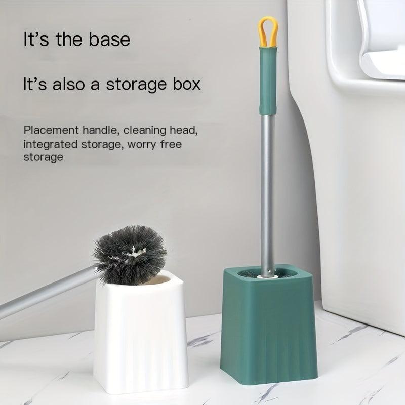 Long Handle Toilet Brush Set with Base Easy Cleaning Tool