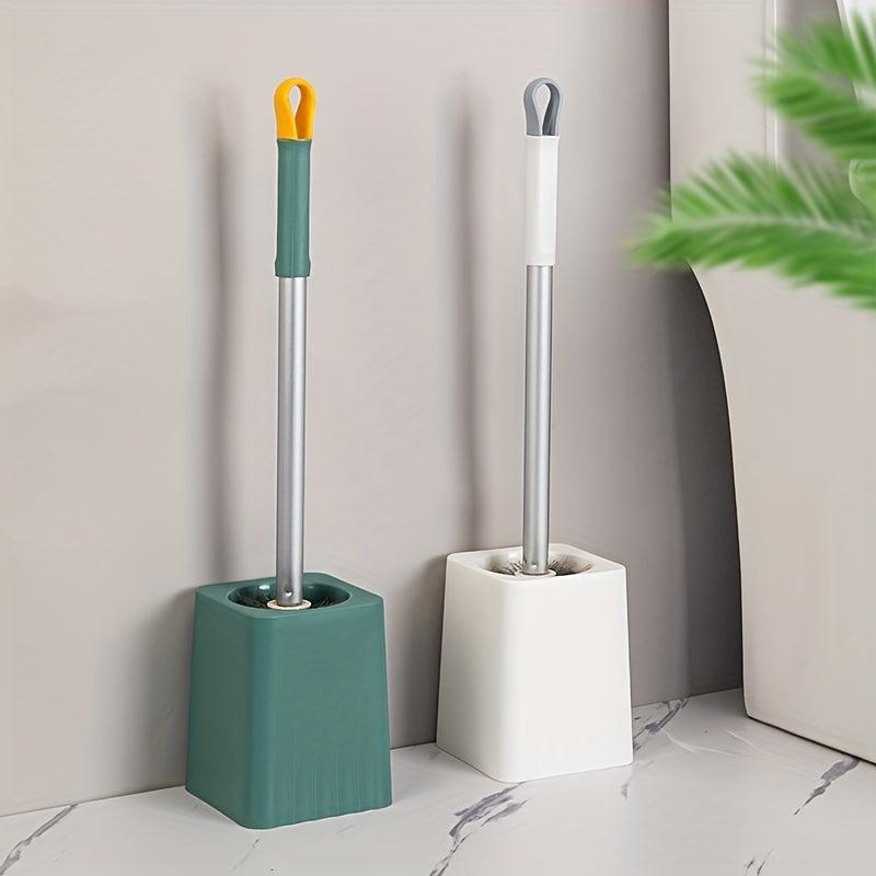 Long Handle Toilet Brush Set with Base Easy Cleaning Tool