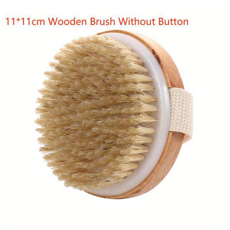 Natural Bristles Body Bath Massager Brush Back Scrubber