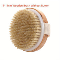 Natural Bristles Body Bath Massager Brush Back Scrubber