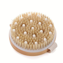 Natural Bristles Body Bath Massager Brush Back Scrubber