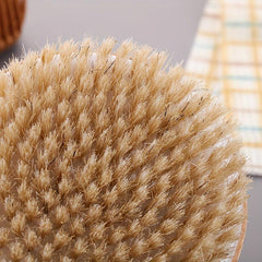 Natural Bristles Body Bath Massager Brush Back Scrubber