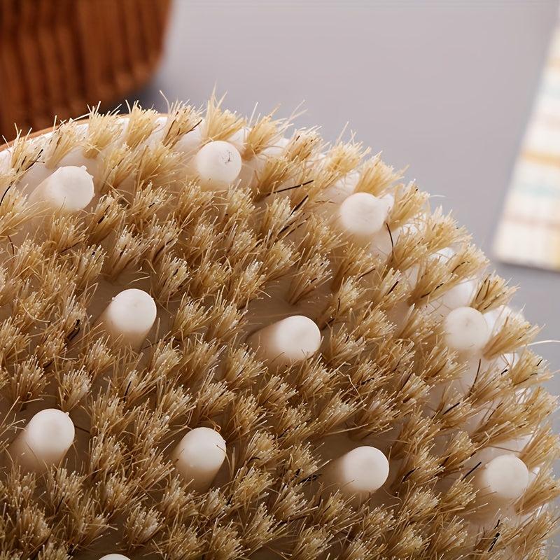 Natural Bristles Body Bath Massager Brush Back Scrubber