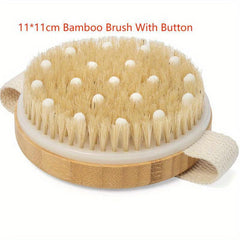 Natural Bristles Body Bath Massager Brush Back Scrubber