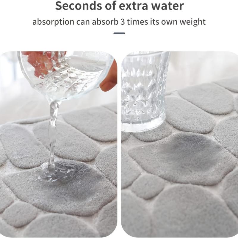 Memory Foam Bath Mat Dark Gray