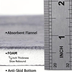 Memory Foam Bath Mat Dark Gray