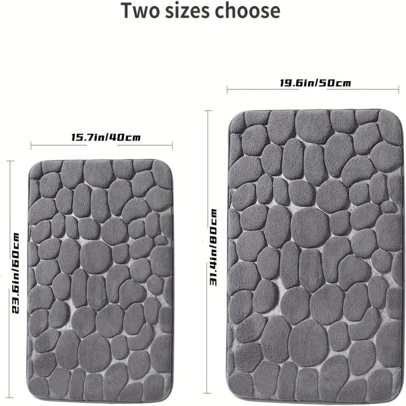 Memory Foam Bath Mat Dark Gray