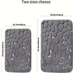 Memory Foam Bath Mat Dark Gray