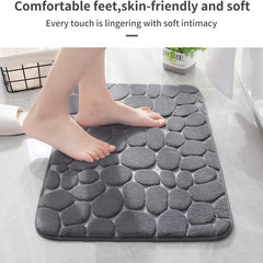 Memory Foam Bath Mat Dark Gray