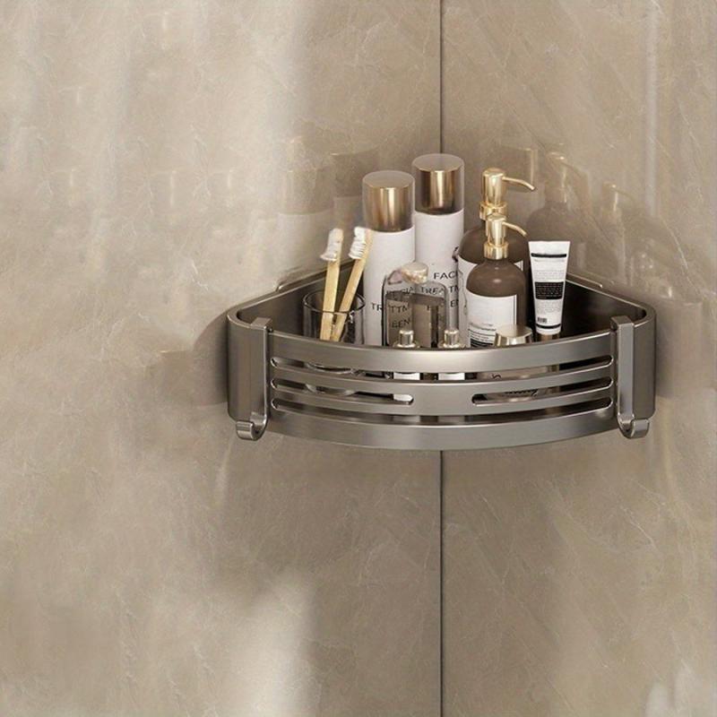 Corner Shower Caddy Aluminum Wall Mounted Bathroom Shelf