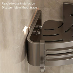 Corner Shower Caddy Aluminum Wall Mounted Bathroom Shelf