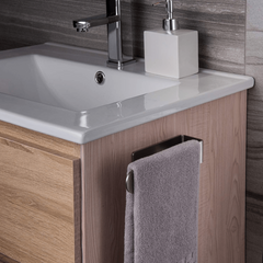 Stainless Steel Wall Mounted Towel Holder Self Adhesive Easy Installation