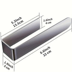 Stainless Steel Wall Mounted Towel Holder Self Adhesive Easy Installation