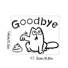 Cute Cat Toilet Sticker for Home Decor