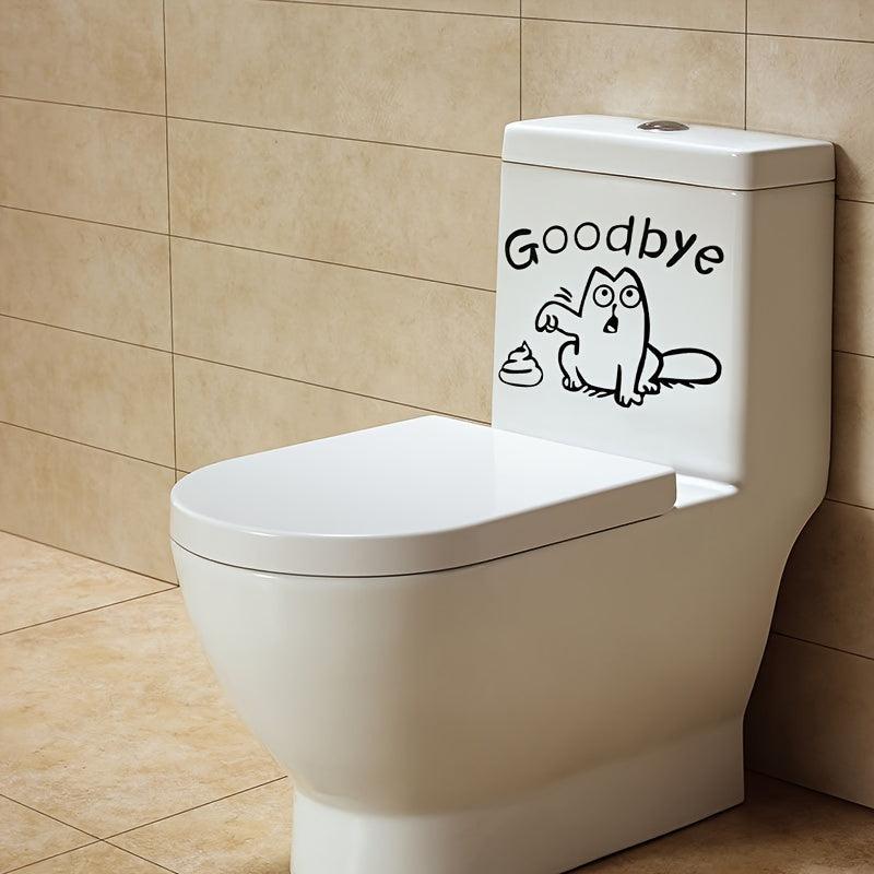 Cute Cat Toilet Sticker for Home Decor