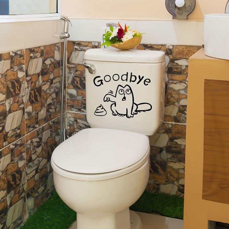 Cute Cat Toilet Sticker for Home Decor