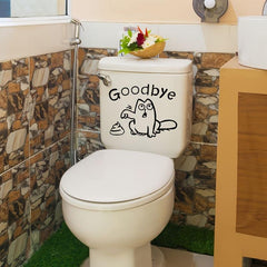 Cute Cat Toilet Sticker for Home Decor