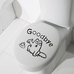 Cute Cat Toilet Sticker for Home Decor