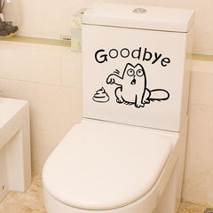 Cute Cat Toilet Sticker for Home Decor