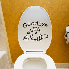 Cute Cat Toilet Sticker for Home Decor