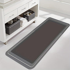 Quick Drying Diatom Mud Bath Rug Absorbent Gray Shower Carpet