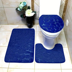 3pcs Non Slip Bathroom Rugs Set Quick Absorption Bathroom Decor