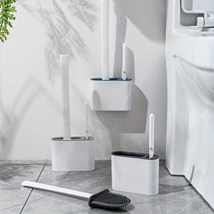 Long Handle Silicone Cleaning Brush Toilet Brush With Holder Box