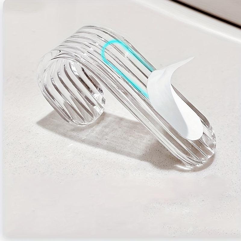 3pcs Transparent Adhesive Wall Hooks Minimalist Clear Design