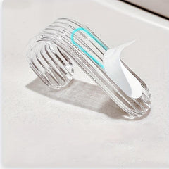 3pcs Transparent Adhesive Wall Hooks Minimalist Clear Design