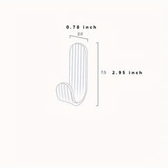 3pcs Transparent Adhesive Wall Hooks Minimalist Clear Design