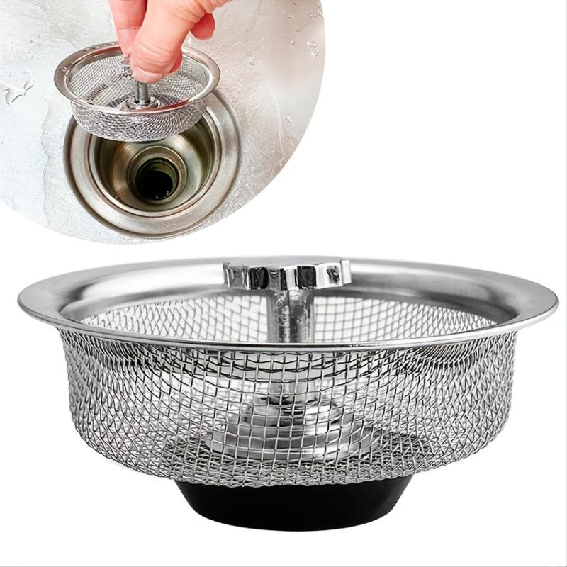 Stainless Steel Sink Strainers Anti Clog Drain Filter Hair Catcher Drain Stopper