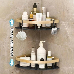 Wall Mounted Aluminum Shower Caddy, No Drilling Required