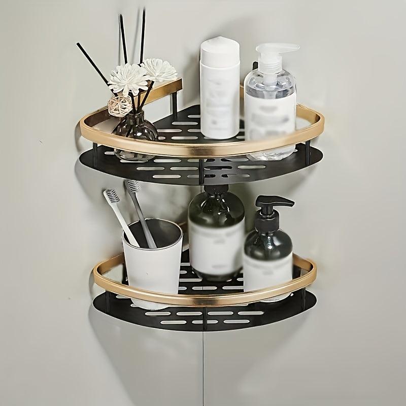 Wall Mounted Aluminum Shower Caddy, No Drilling Required