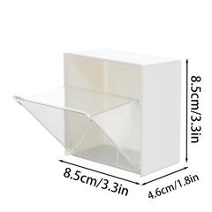 Wall Mounted Flap Storage Box Bathroom Dust-proof Organizer Box