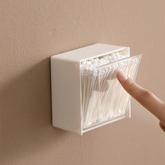 Wall Mounted Flap Storage Box Bathroom Dust-proof Organizer Box