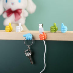 10pcs Cartoon Thumb Hook Cable Holder for Charging Cables