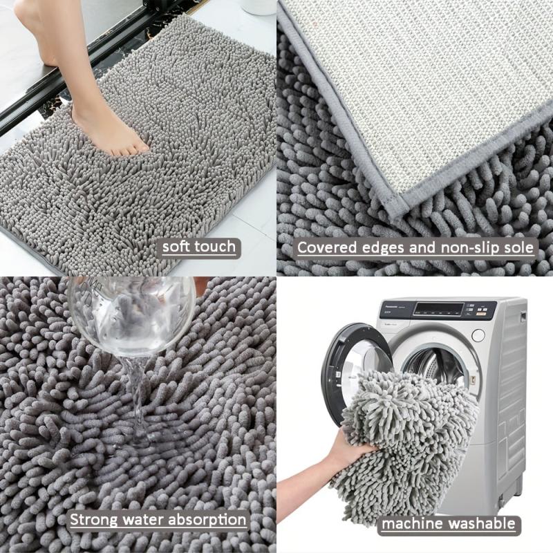 Soft Plush Bath Rug Mat 96x40 Microfiber Chenille