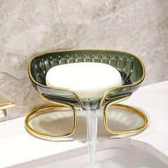 Vertical Oval Soap Tray Rack with Diversion Nozzle