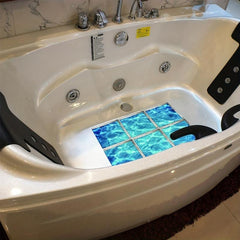 6pcs Under The Sea World 3D Waterproof Bath Decal Self Adhesive Bathroom Sticker