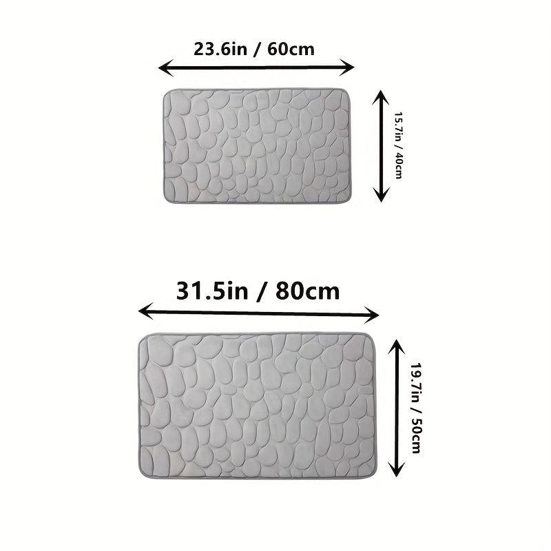 Soft Absorbent Memory Foam Bath Rug Coral Velvet Non Slip Mat Quick Drying