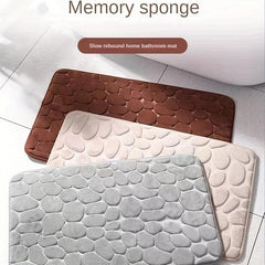 Soft Absorbent Memory Foam Bath Rug Coral Velvet Non Slip Mat Quick Drying