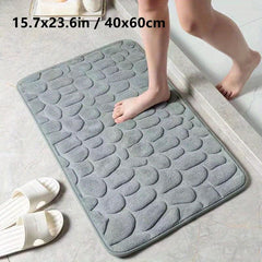 Soft Absorbent Memory Foam Bath Rug Coral Velvet Non Slip Mat Quick Drying