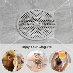 Shower Drain Hair Catcher Cover Strainer Stall Drain Protector Stainless Steel
