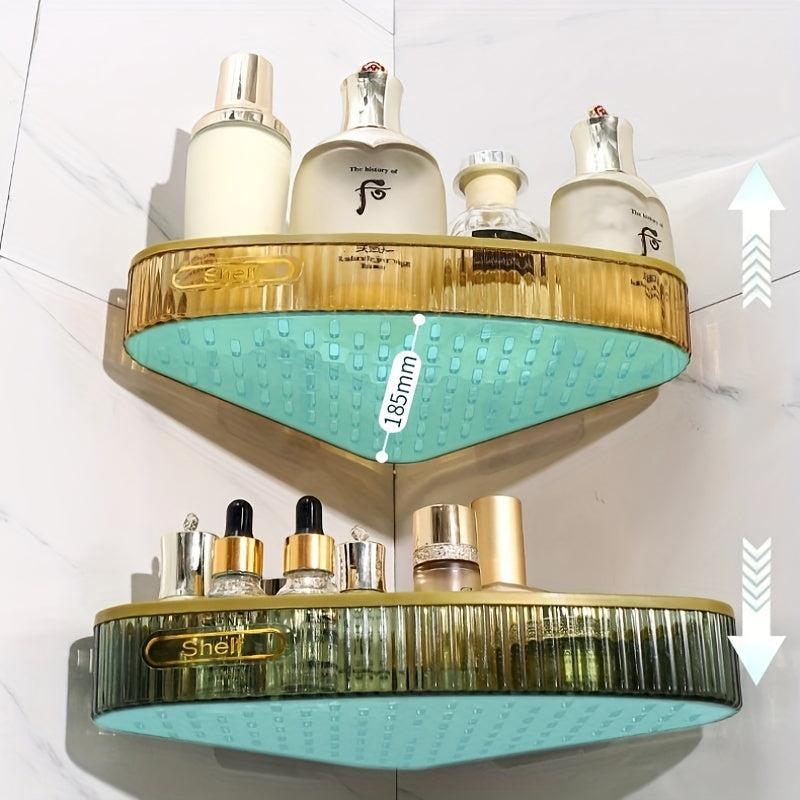 Wall Mounted Triangle Shower Caddy Acrylic Shelving