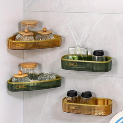 Wall Mounted Triangle Shower Caddy Acrylic Shelving
