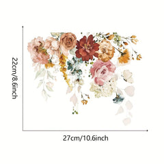 Floral Butterfly Toilet Bowl Sticker Waterproof Vinyl Decals for Bathroom