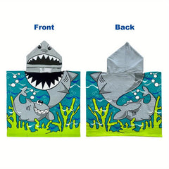 Kid's Hooded Beach Towel Soft Durable Quick Dry Toddler Pool Wrap