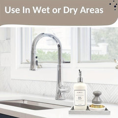 Silicone Vanity Tray for Bathroom Countertop Storage